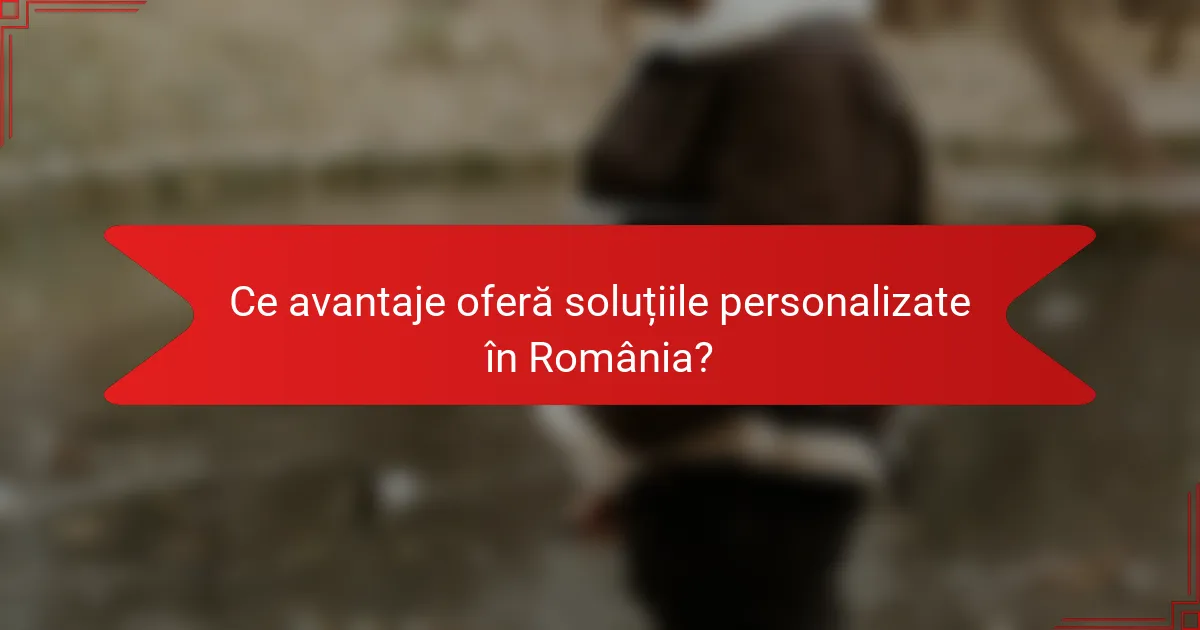 Ce avantaje oferă soluțiile personalizate în România?