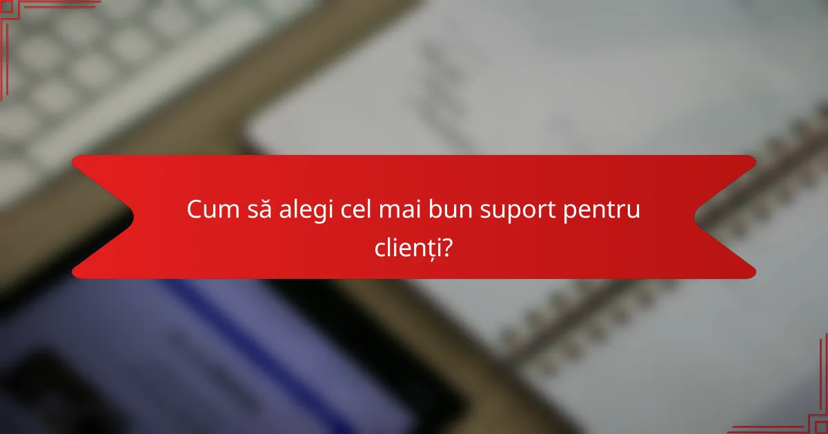 Cum să alegi cel mai bun suport pentru clienți?