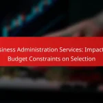 Business Administration Services: Impact of Budget Constraints on Selection