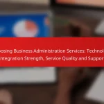 Choosing Business Administration Services: Technology Integration Strength, Service Quality and Support